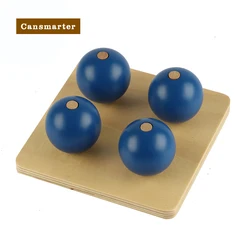 Montessori Kid Toy High-Quality Wooden Material Four Balls On Small Pegs For Early Training Learning Education Toys for Children