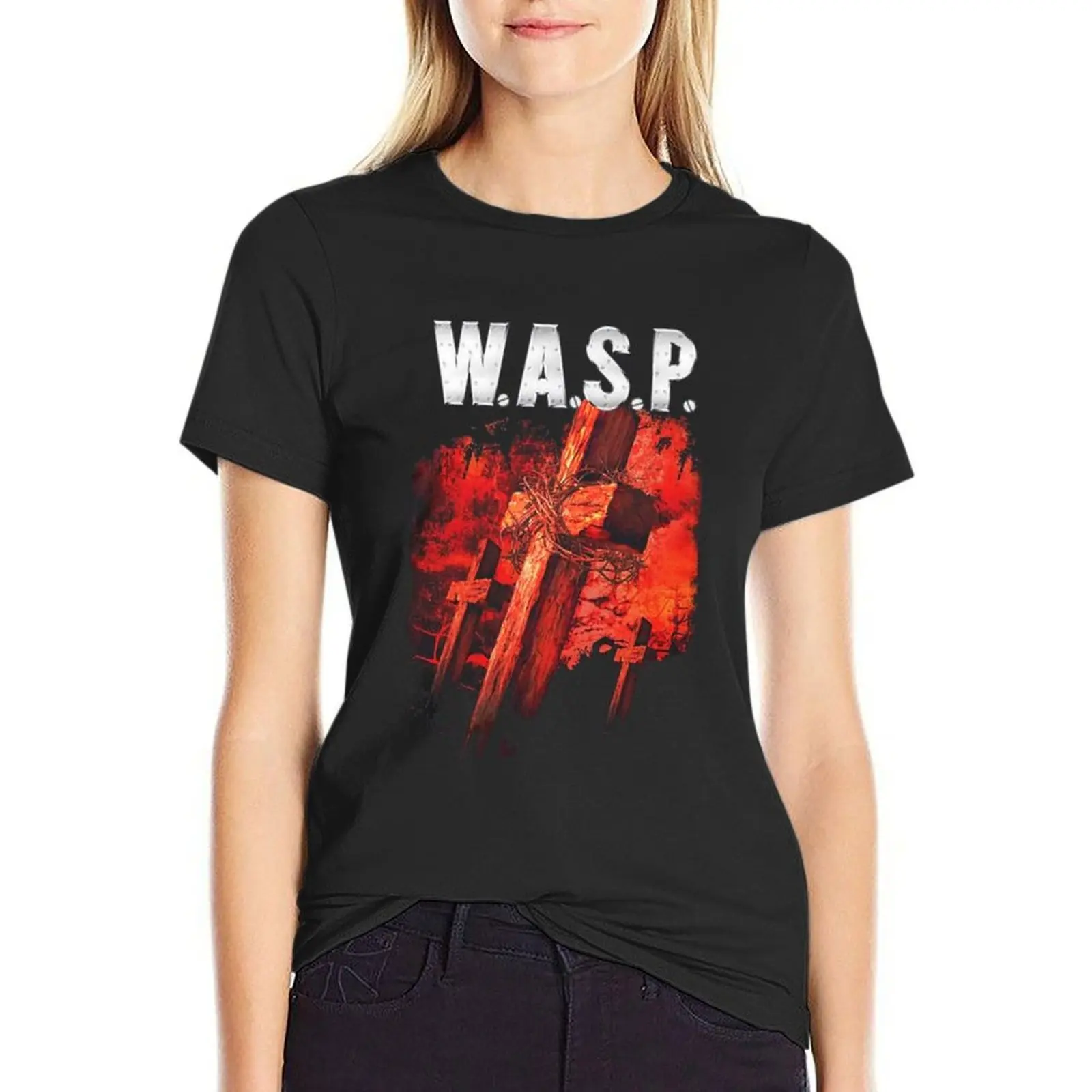 

WASP Band Golgotha T-Shirt hippie clothes Female clothing Woman clothing