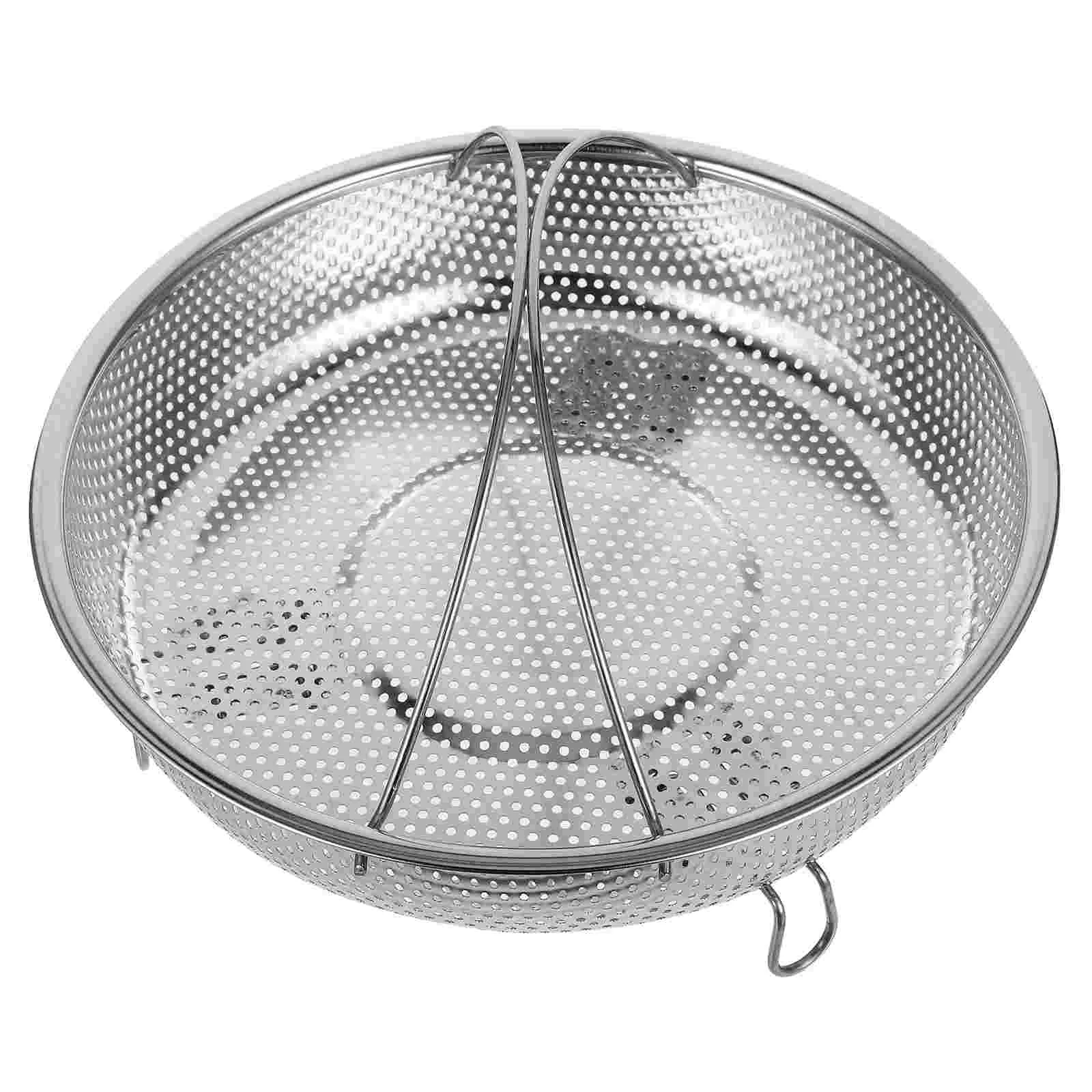 

Drain Fruit Basket Stainless Steel Steamer Reusable Food Steaming Rack Handheld