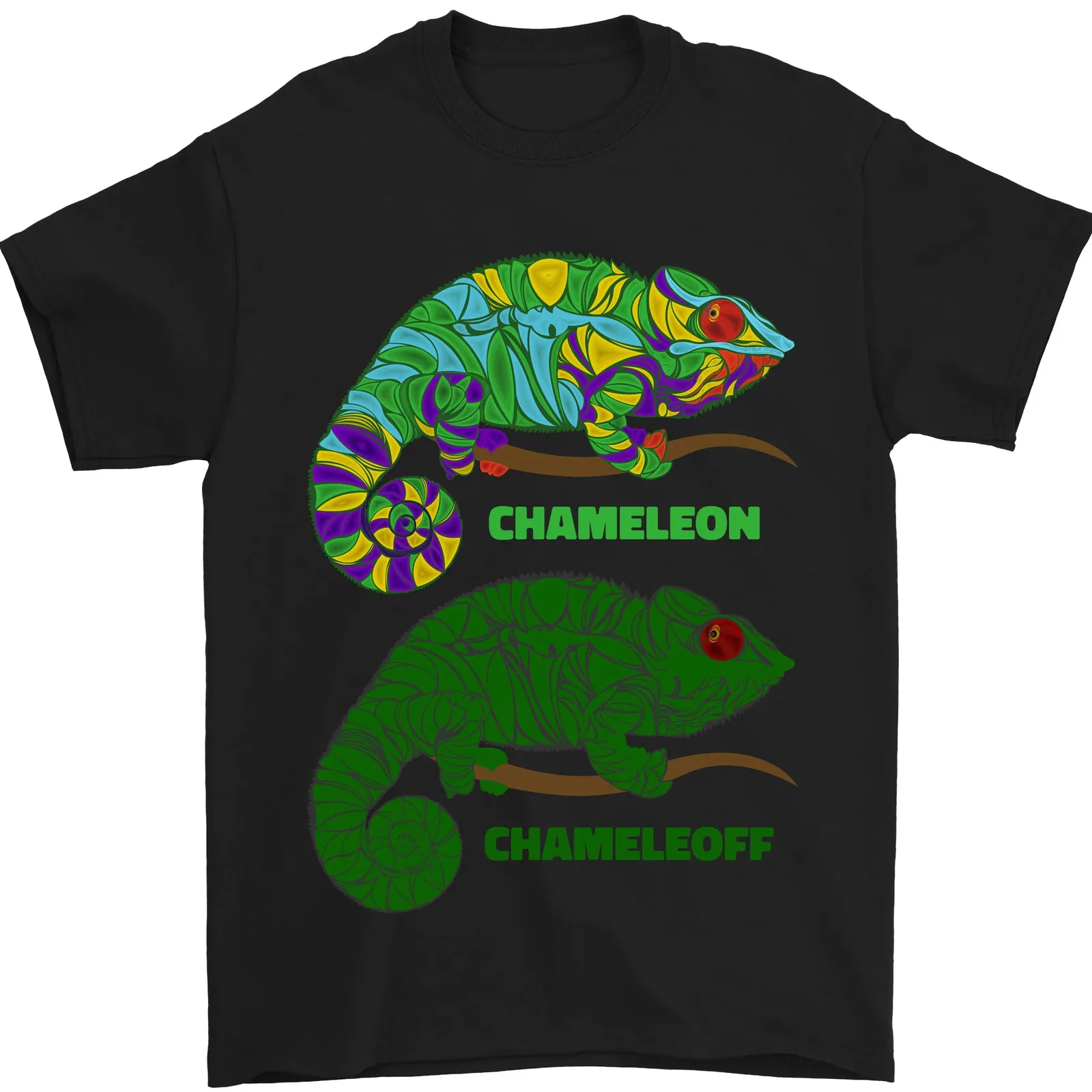 Chameleoff Chameleon Funny Off On Mens T-Shirt 100% Cotton