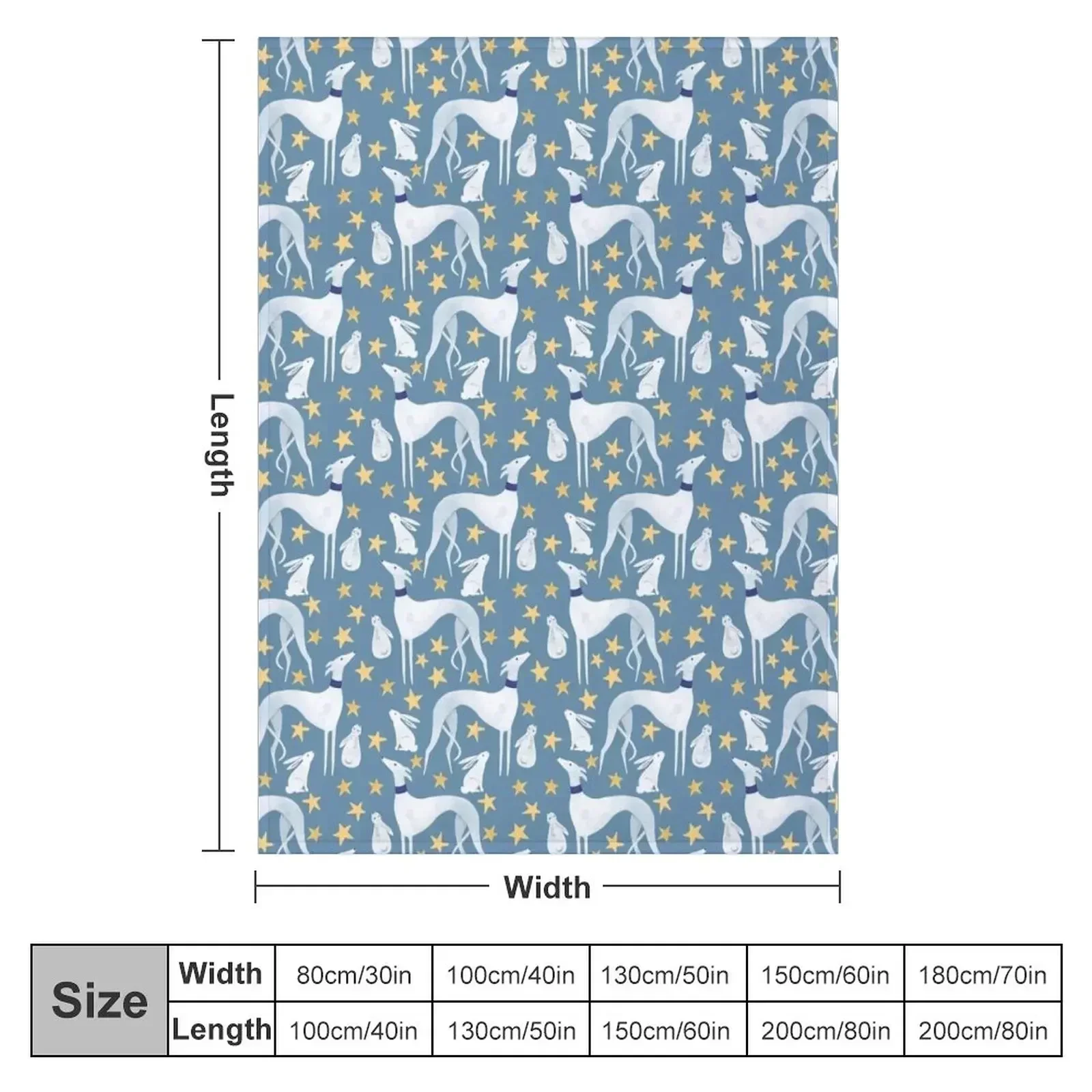 Galgo, hare and stars Throw Blanket Fashion Sofas Luxury Thicken funny gift for winter Vintage halloween Blankets