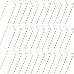 50PCS Rectangle Acrylic Keychains Blanks Clear Acrylic Ornaments with Hole Keychains Ornament Painting and Vinyl Crafts Projects