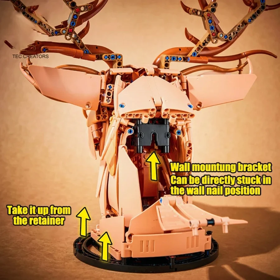Creative Wildlife Deer Building Kit MOC Assembly Bricks Desktop Collectible Models Birthday Christmas Gifts for Adults Kids