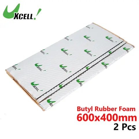 Uxcell 600x400mm Auto Fonoassorbente Tappetino Isolamento Termico Gomma Butilica Auto Adesivo Materiale Fonoassorbente Porta Barriera Acustico