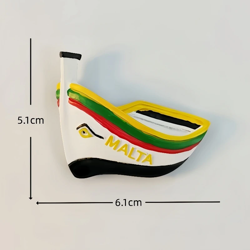 أوروبا، مالطا، قارب صغير، مجسم ثلاثي الأبعاد، لوحة راتينج، ديكور منزلي، مغناطيس الثلاجة، هدايا تذكارية للسياحة #4