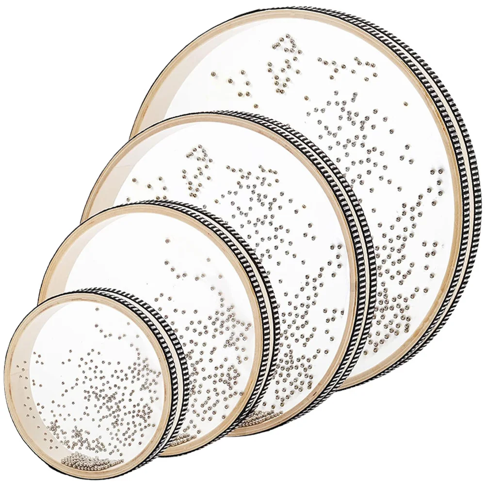 4 pçs onda grânulo tambor instrumento material seguro atraente crianças cultivo musical tambor crianças brinquedo educativo instrumento de percussão