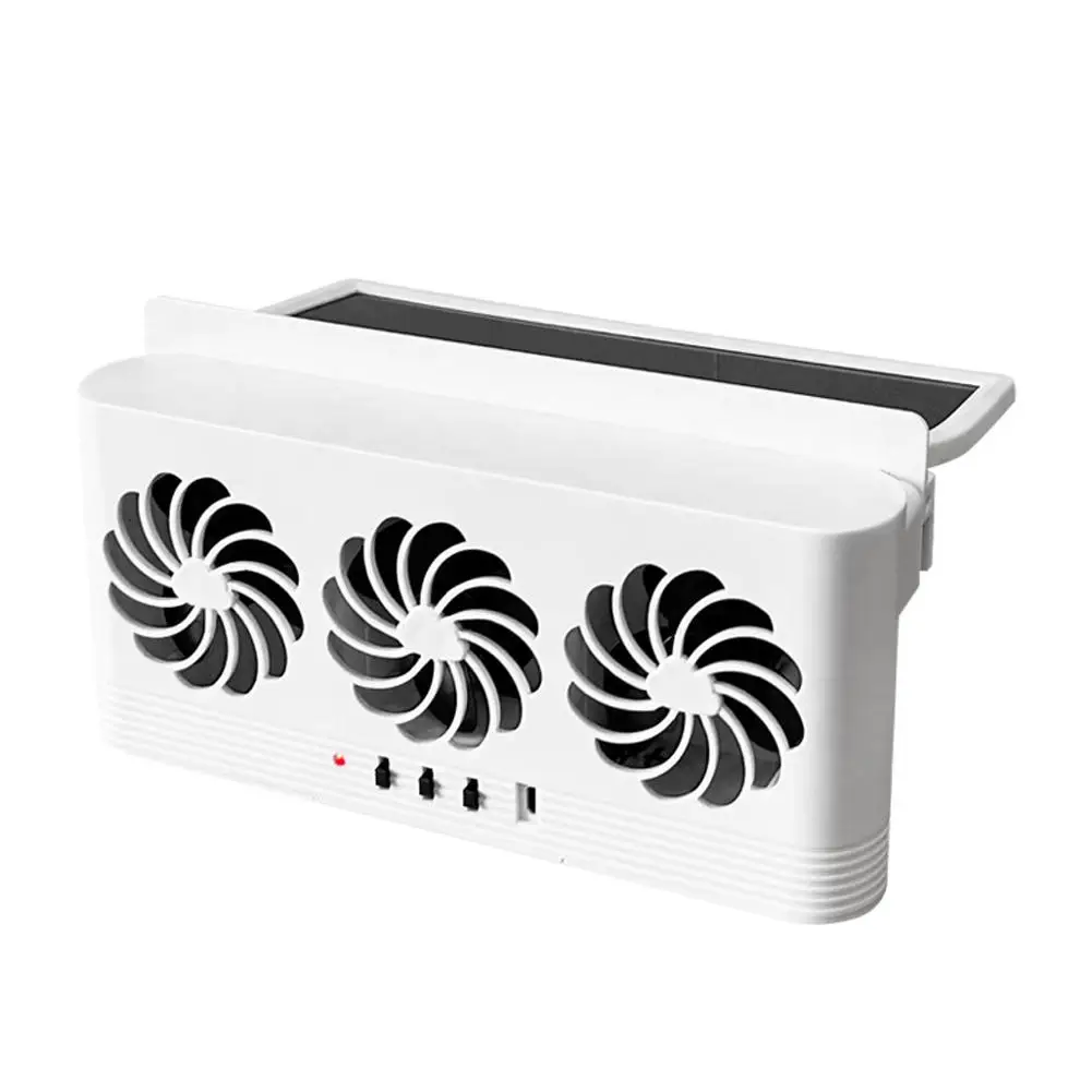 Mise à niveau du ventilateur à énergie solaire refroidisseur de voiture avant/arrière USB charge fenêtre radiateur ventilateur d'échappement ventilateur de ventilation automatique radiateur de