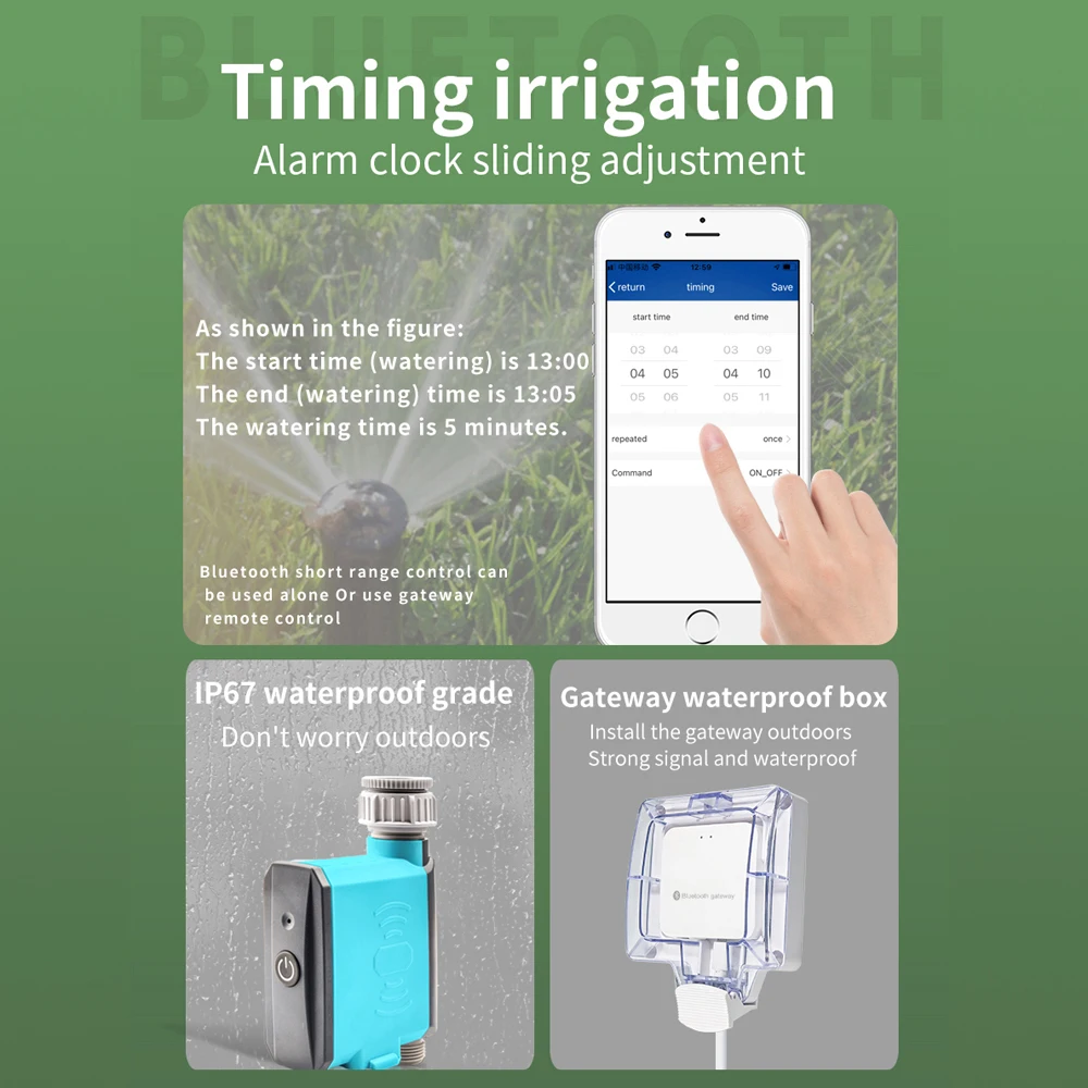 Tuya Smart Drip Irrigation System Bluetooth WiFi Watering Timer Smart Garden Automatic Irrigator of Plants Works with Gateway