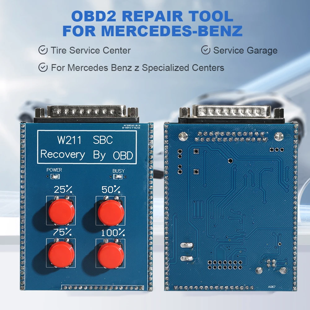 Car Repair Tool LED Light OBD Recovery SBC Reset Tool Code C249F Car Inspection Tools for Mercedes Benz SBC W211/R230 OBD2