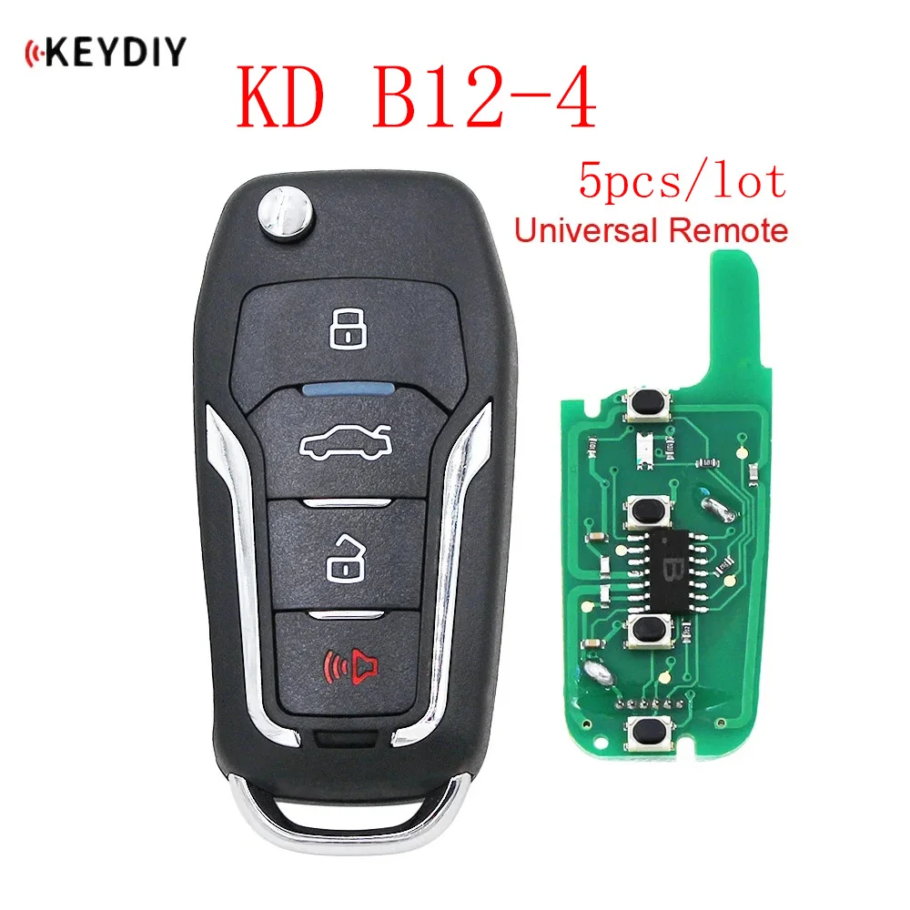 

5 шт. Keydiy KD B12-4 Универсальный дистанционный ключ 4-кнопочный ключ дистанционного управления B12 для KD-x2 KD900 KD Mini для Ford Style