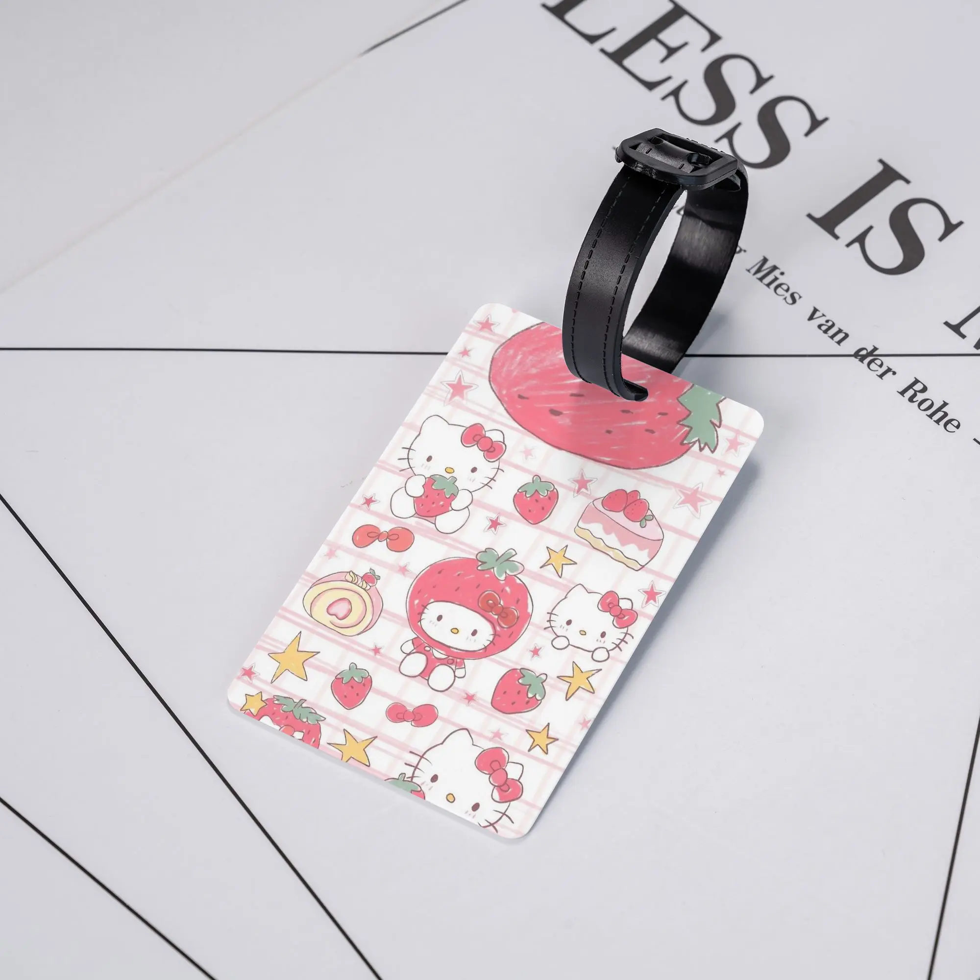

Hello Kitty Cartoon Luggage Tags Suitcase PVC Plastic Travel Accessories Holder Baggage Tag Name ID Address Baggage Tag Gift
