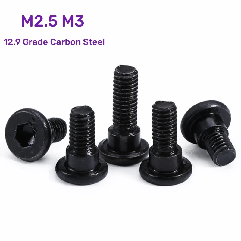 

5pcs/lot M2.5 M3 Grade 12.9 Carbon Steel Shoulder Step Pressing Plate Set Screw Hex Hexagon Socket Stepped Positioning Bolt