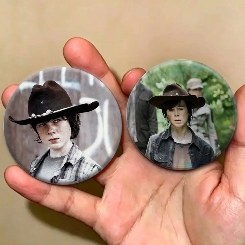 Carl G-Grimes The Walking Dead Badges Creative Tinplate Button PinsBrooch Badge Clothes Backpack