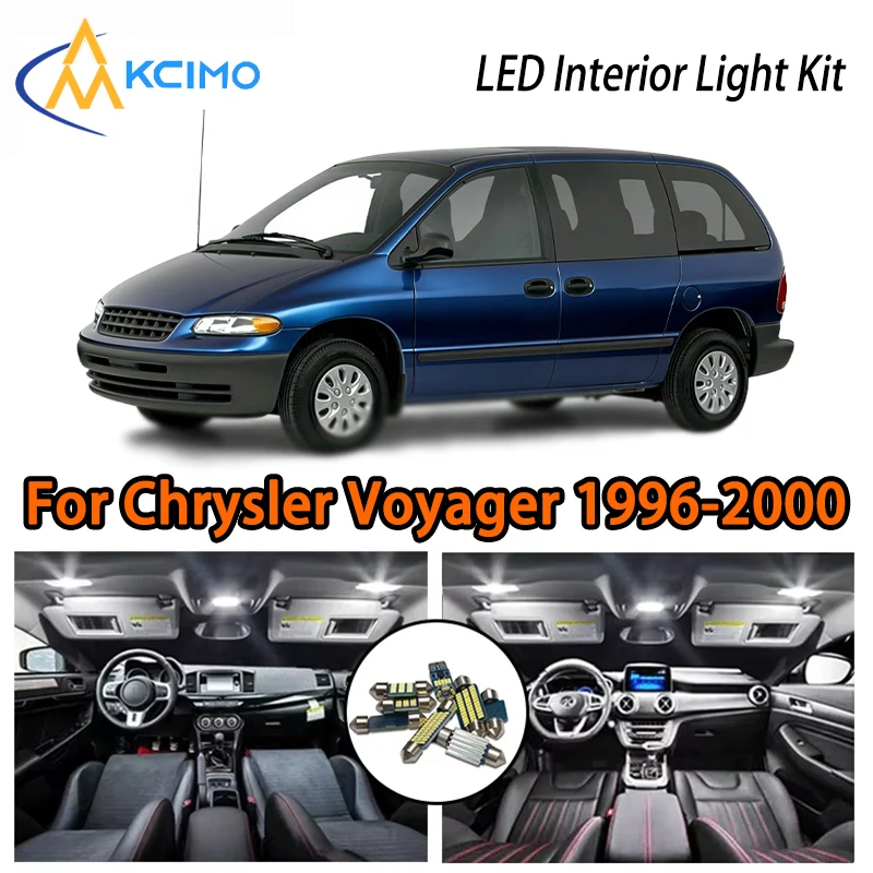 

For Chrysler Voyager 1996-2000, Super Bright Easy Install LED Lights, White Ice Blue Two Color Interior Atmosphere