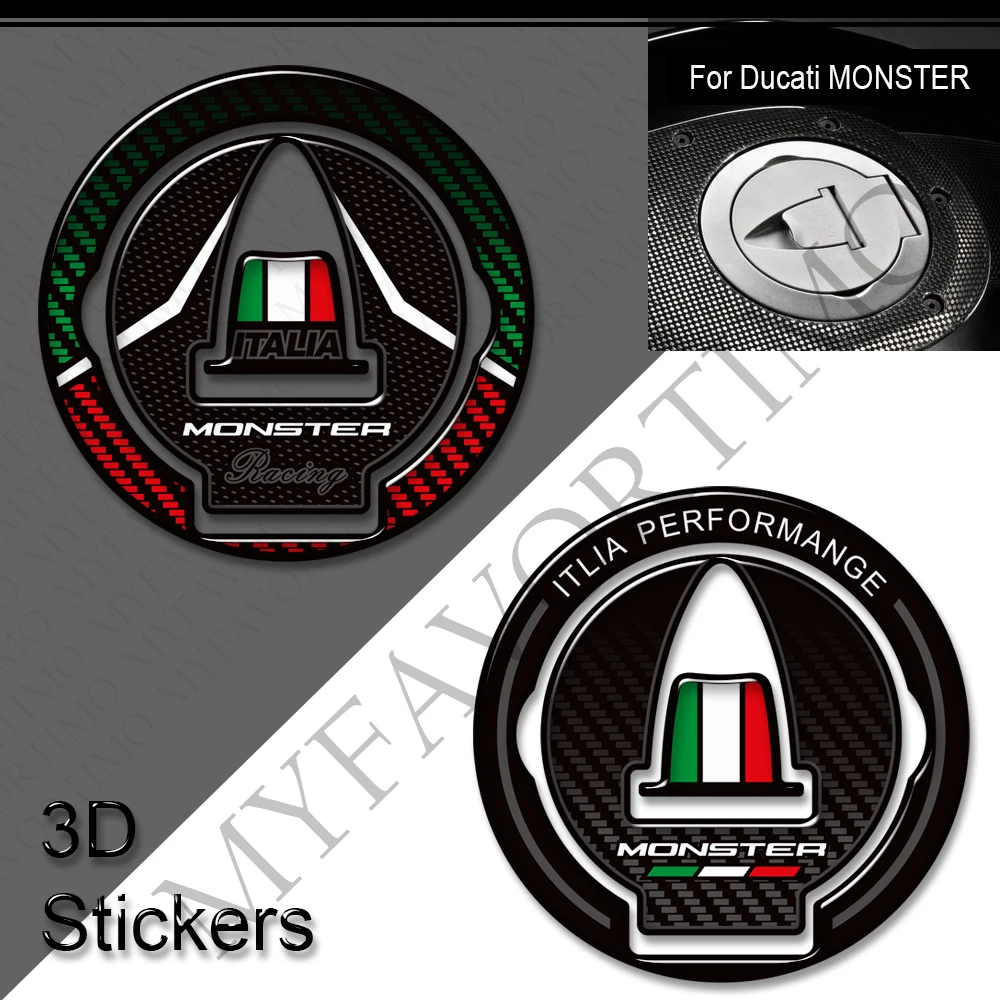 For Monster 620 696 796 800 950 939 821 797 937 1000 1100 1200 SP Fuel Oil Cap Sticker Tank Pad Protection Stickers Decal - Detail 1