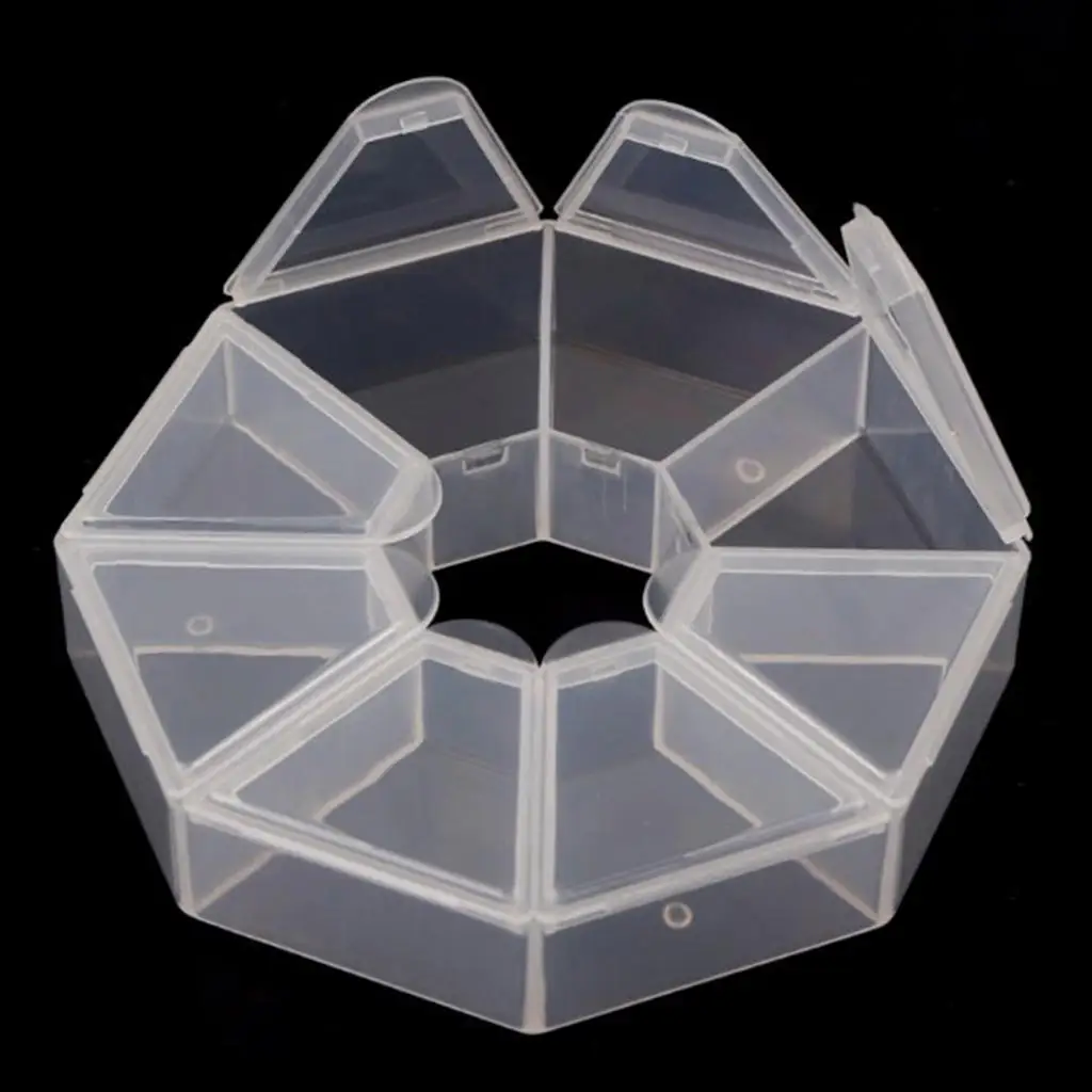 Clear Plastic Storage Box Case for Nail Tips Art False Eyelashes Organizing