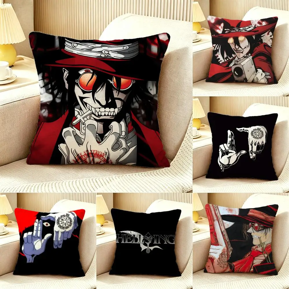 Funda de cojín OVA HELLSING OVA, funda de almohada nórdica minimalista, estampado de doble cara, funda de cojín para decoración de sofá y dormitorio.