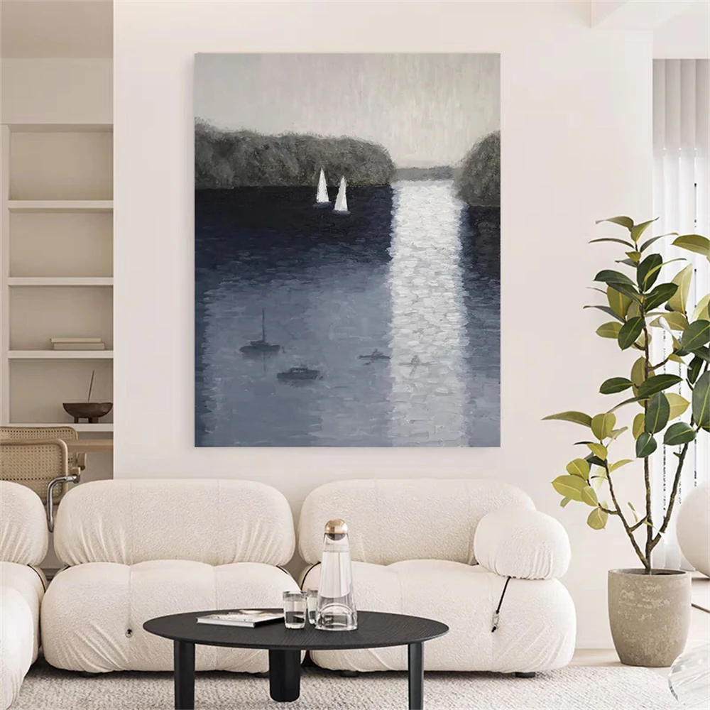 

Abstract Gold Foil Line Picture Art Modern Hand Painted Oil Painting On Canvas Black White Texture Wall Art For Home Decor Room
