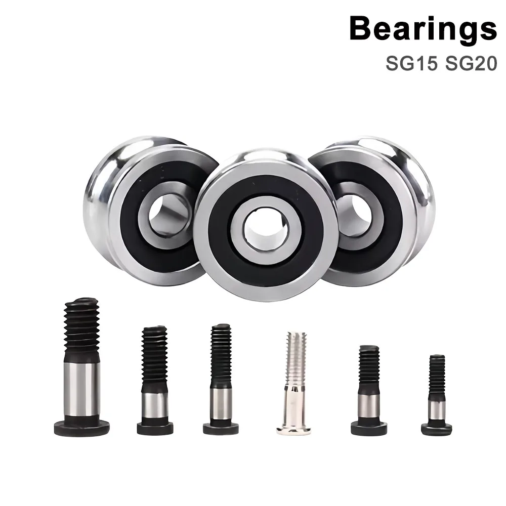 SG15 SG20 U Deep Groove Ball Bearings U Groove Guide Wheel With M5 M6 Fixing Screws Eccentric Wheel For Linear Rail