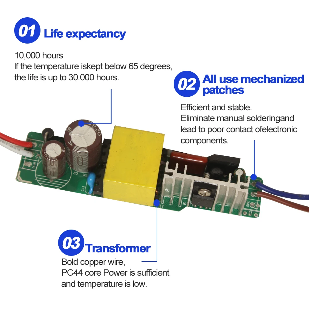 LED Driver 600mA Constant Current High PF 3W 10W 20W 30W 40W 50W 60W 1-2x3w 3-10x3w 10-18x3w 18-30x3w Lamp Lighting Power Supply