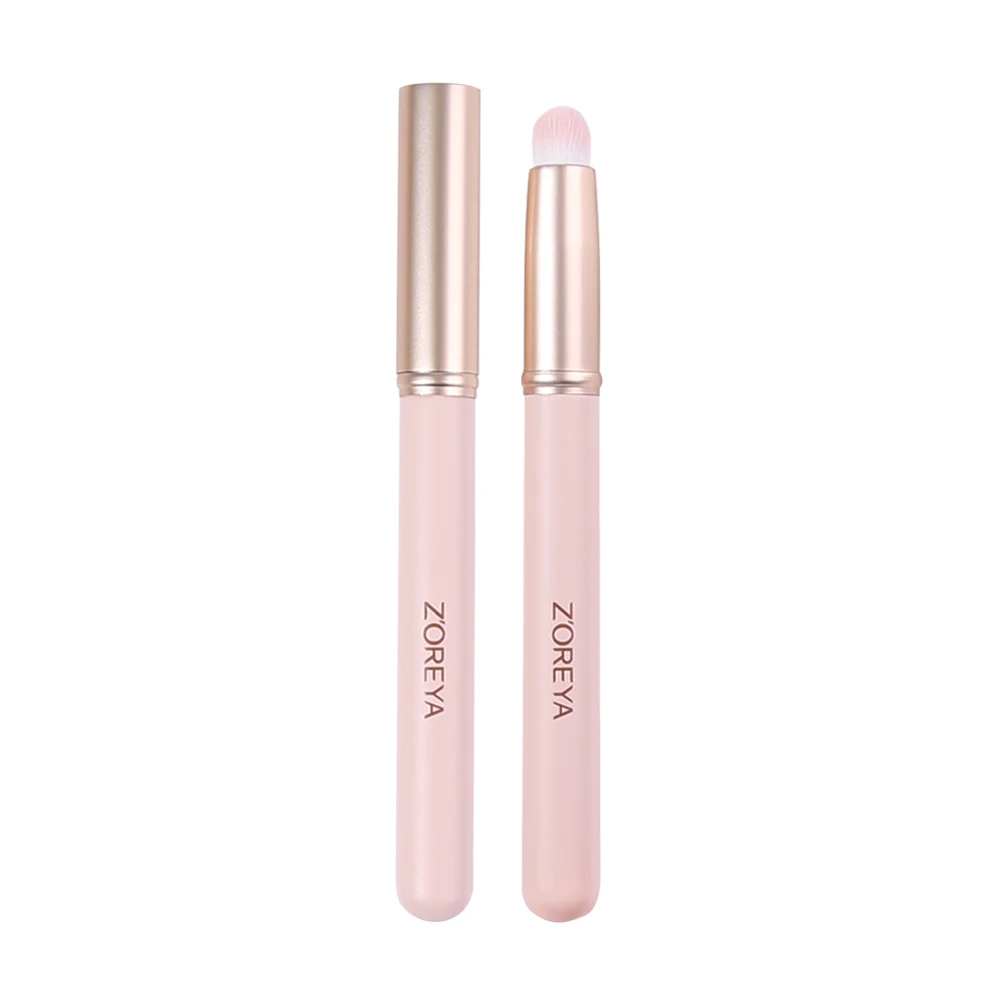 ZOREYA Pink Lip Brushes Concealer Brush Marks Powder Contour Makeup Brush Upgrade Round Head Lip Brush With Cover