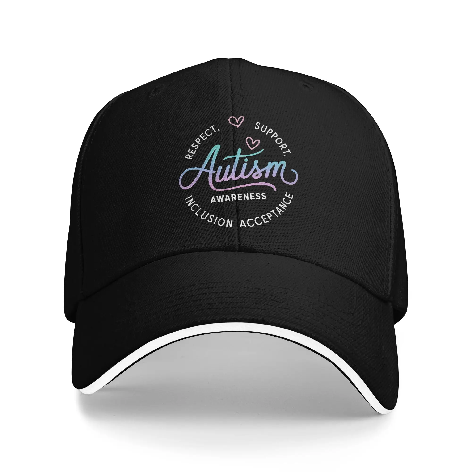 Autism Awareness Respect Love Support  Baseball Caps Outfit Classic  Sun Cap For Unisex Travel Headewear  Adjustable Fit