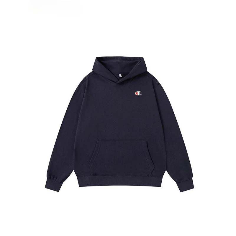 Champion hooded pure cotton hoodie American loose large size solid color long sleeve autumn new lovers pullover top tide