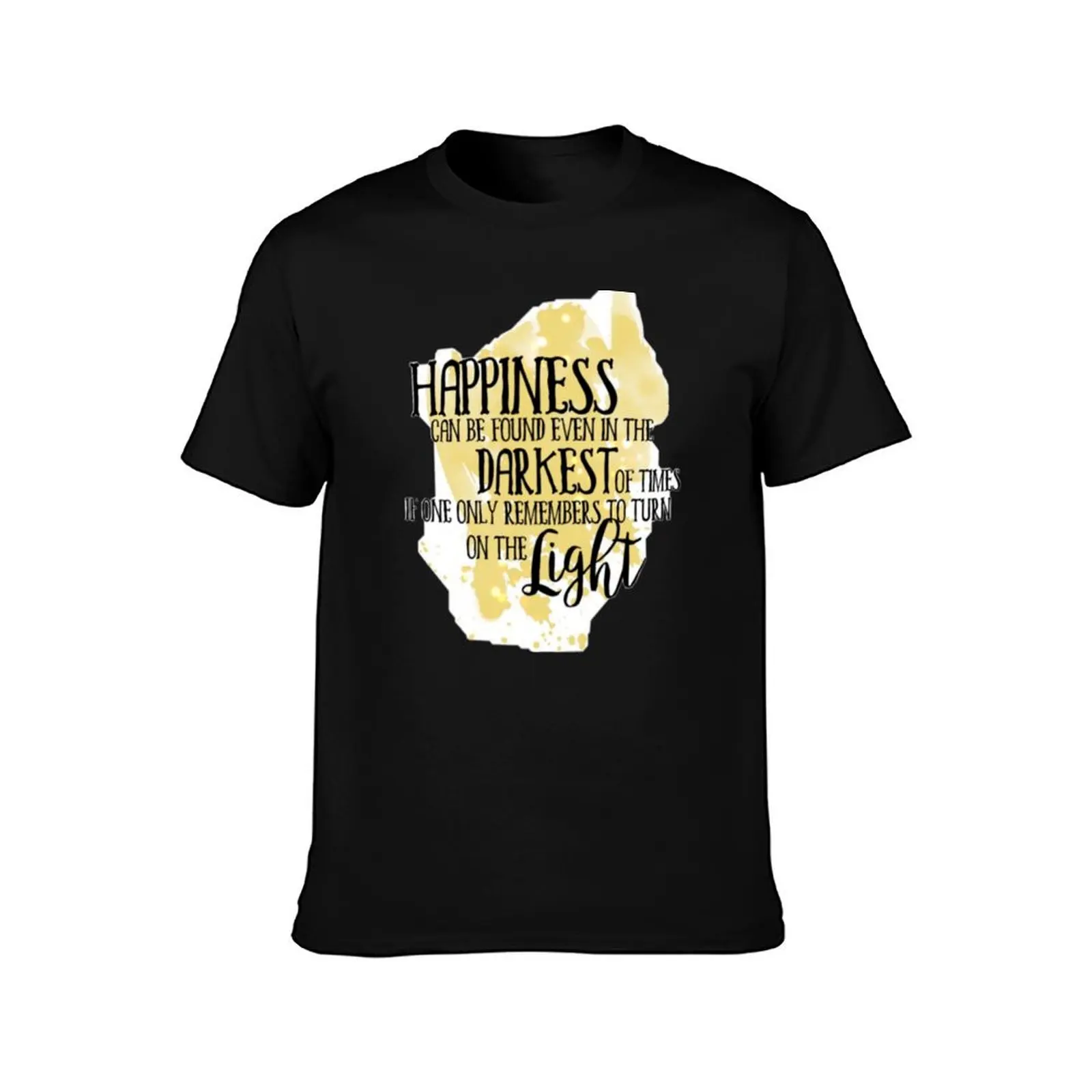 Happinesss Qoute T-Shirt Breathable Gym Short Sleeve T-Shirt
