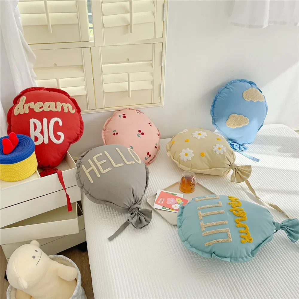 Balloon Pillow Wall Hanging Ornaments Cotton Kids Pillow Nordic Style Nursery Room Decoration Newborn Baby Photography Props