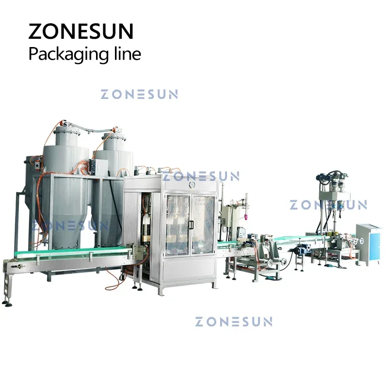 ZONESUN Lini Produksi Pemadam Api Kimia Kering Otomatis Mesin Peralatan Sistem Pengemasan Pemadam ZS-FE1