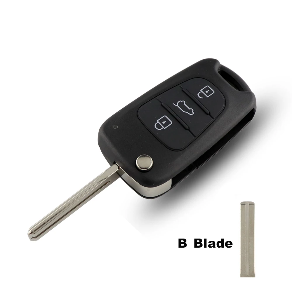 YIQIXIN Remote Key Case For Kia Rio3 Picanto Ceed Cerato Sorento Sportage K2 K3 K5 Car Key Shell Folding Blade 3 Button No Logo