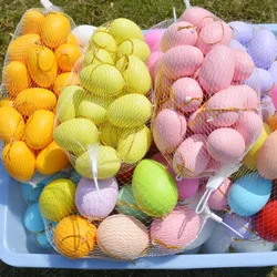 DIY Easter Egg Hanging Decora 20PC Colorful Painting Pigeon Bird Eggs Eggs for Easter Party Graffiti Egg Pendant Decor Kids Gift