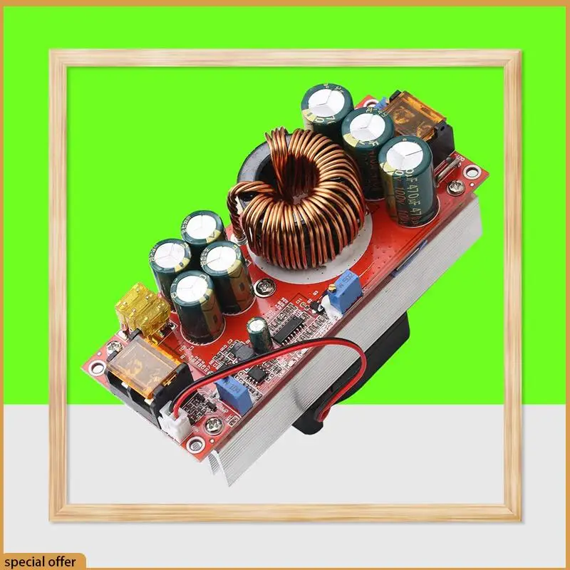 Módulo convertidor de refuerzo A68Z 2X 1500W 30A DC-DC 10-60V a 12-97V convertidor elevador de voltaje Boost CC CV módulo de fuente de alimentación