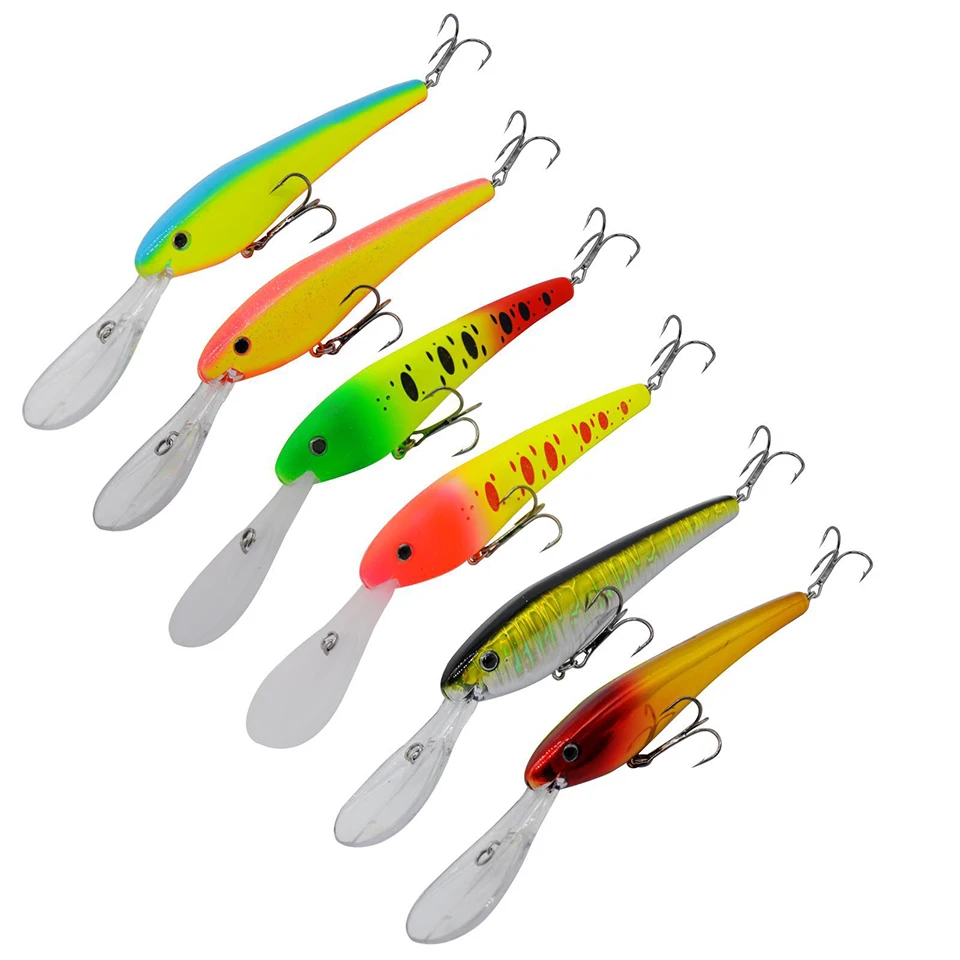 GOBYGO 22g Minnow Fishing Lure Sinking Wobblers Lure 3D Eyes Long Cast Hard Pike Carp Bait Crankbaits Swimbait Fishing Tackle