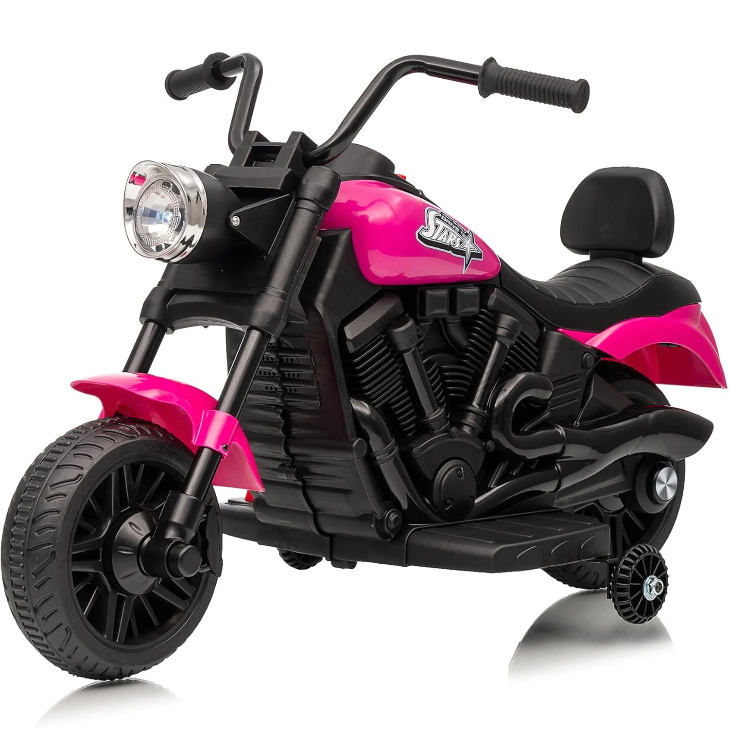 Elektrische motorfiets kinderen 6V 4.5AH motor met 2 steunwielen muziek en LED-licht voor kinderen van 3-6 jaar
