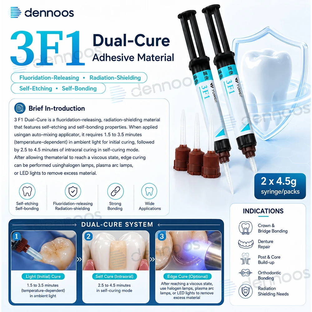 9g Dental Dual-curing Luting Cement Resin Adhesive Material Bond Inlay/Crown/Bridges/Ceramic/Pile Core Dental Resin Cement