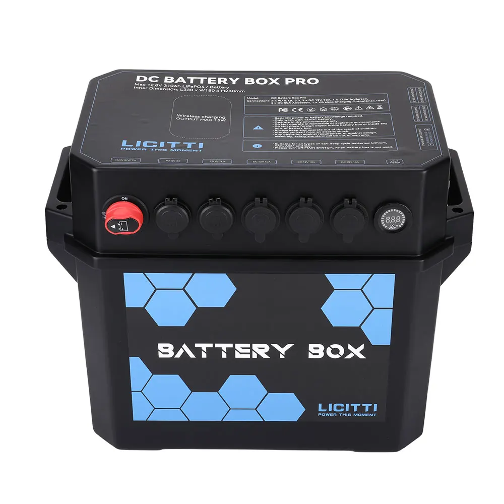 1000W-2000W DIY Portable Power Station Box 12V LiFePO4 Battery Solar Panel Charging Outdoor Emergency Power Supply