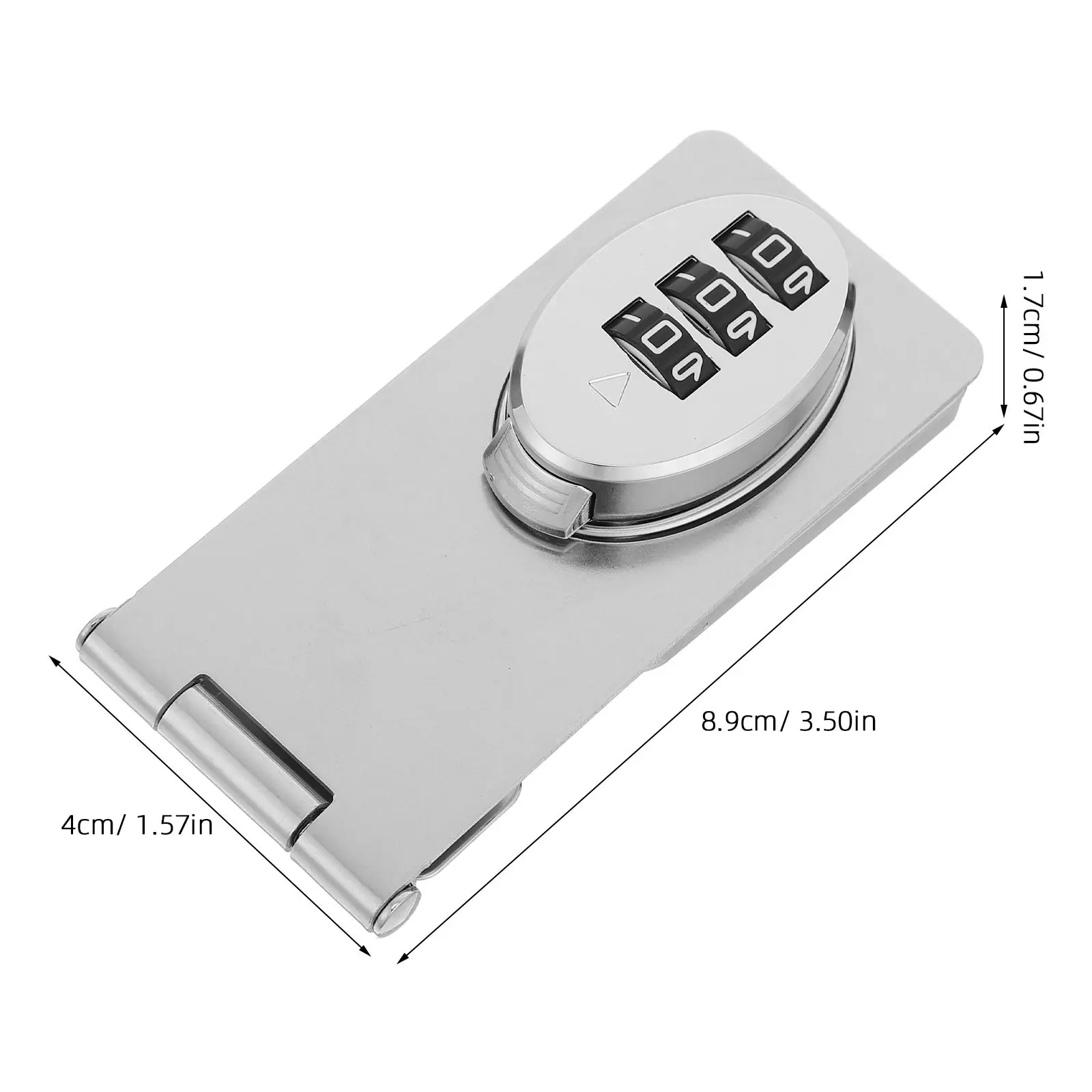 2Pcs Keyless Digit Cabinet Locks Sliding Door Combination Hasps 3-Digit Password for Kitchen Drawer Bathroom Security