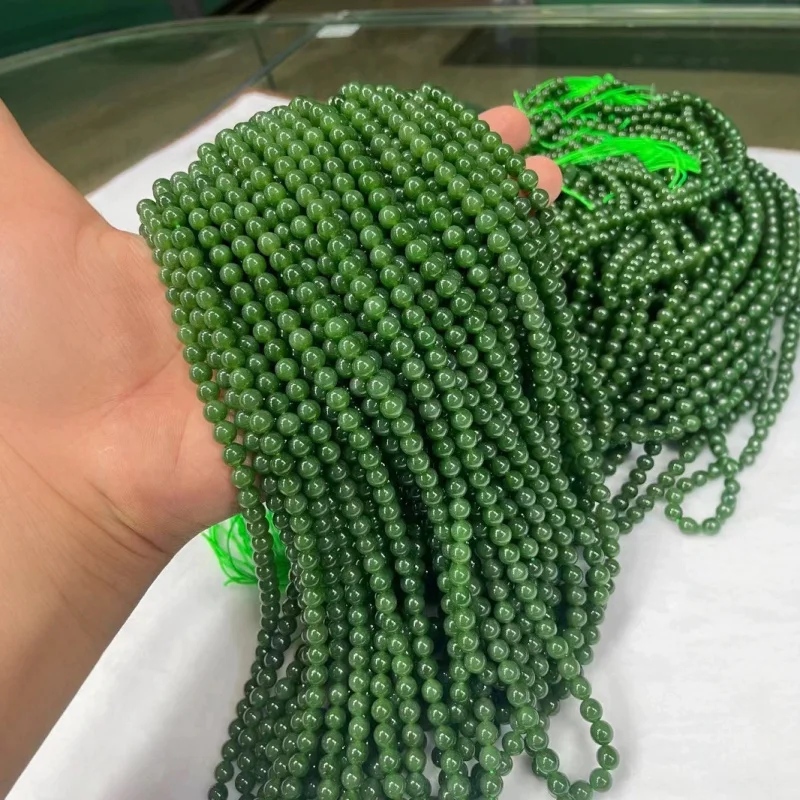 

Hetian Jade и Biji 108 Будда круглые бусины ожерелье шнур 6 мм кулон браслет аксессуары