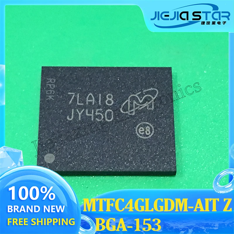 Memoria MTFC4GLGDM-AIT Z Part Mark JY450 TFBGA153 e-mmc, 32Gb, 100% nueva y Original, electrónica