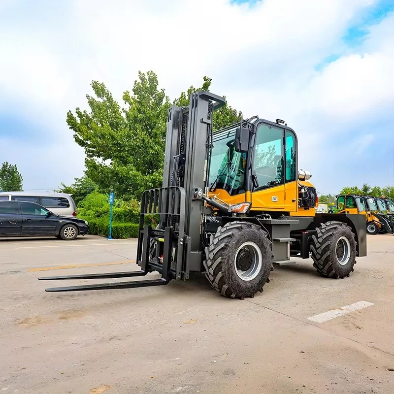 New 4x4 4WD off Road Forklift 3ton 3.5ton 4ton Small Diesel All Rough Terrain Forklift with Optional Attachment