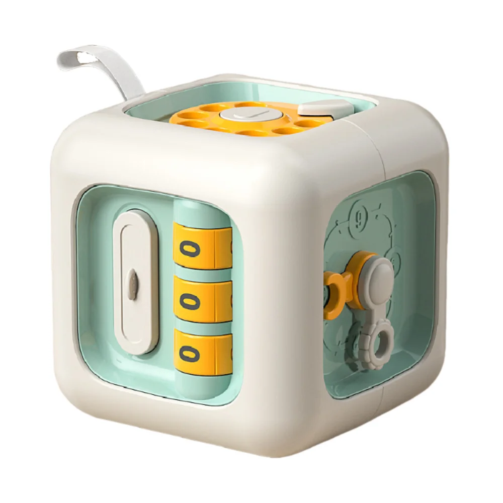 

6 IN 1 Montessori Educational Practice Skills Fine Motor Sensory Busy Board Drawer Switches Plastic