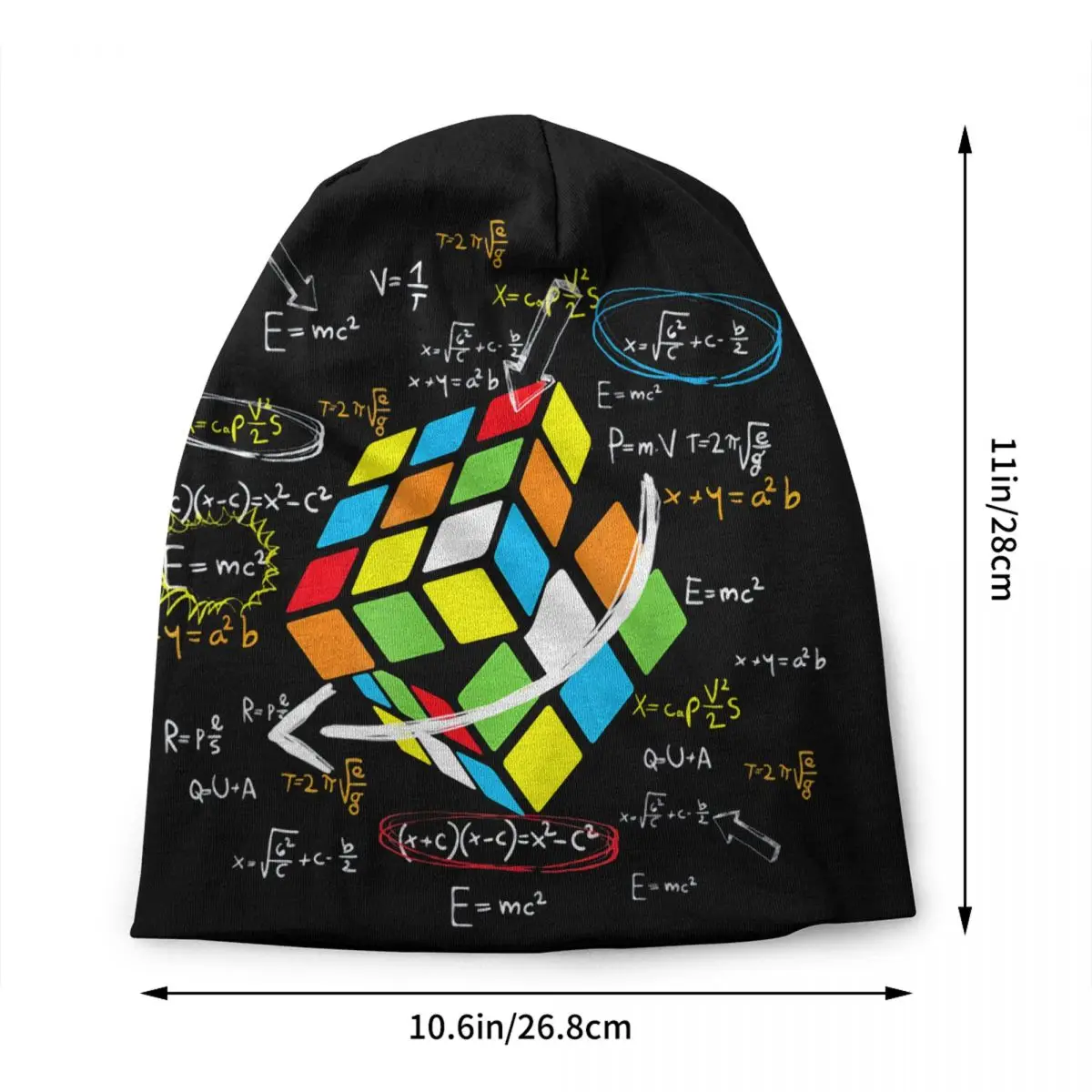 Math Rubik Rubix Rubiks Player Cube Math Lovers Skullies Beanies Caps Streetwear Women Men Knitting Hat Unisex Adult Bonnet Hats
