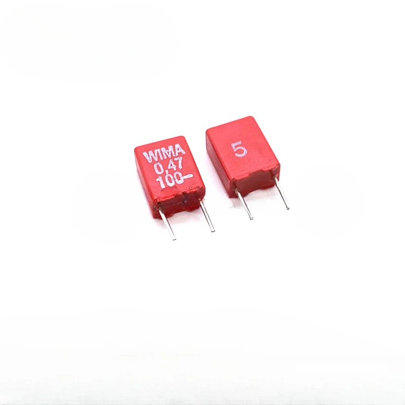 5PCS/20PCS WIMA MKS2 100V 0.47UF u47 100v0.47uf 5% foil film capacitor 100v 470nF 474 Foot distance 5MM