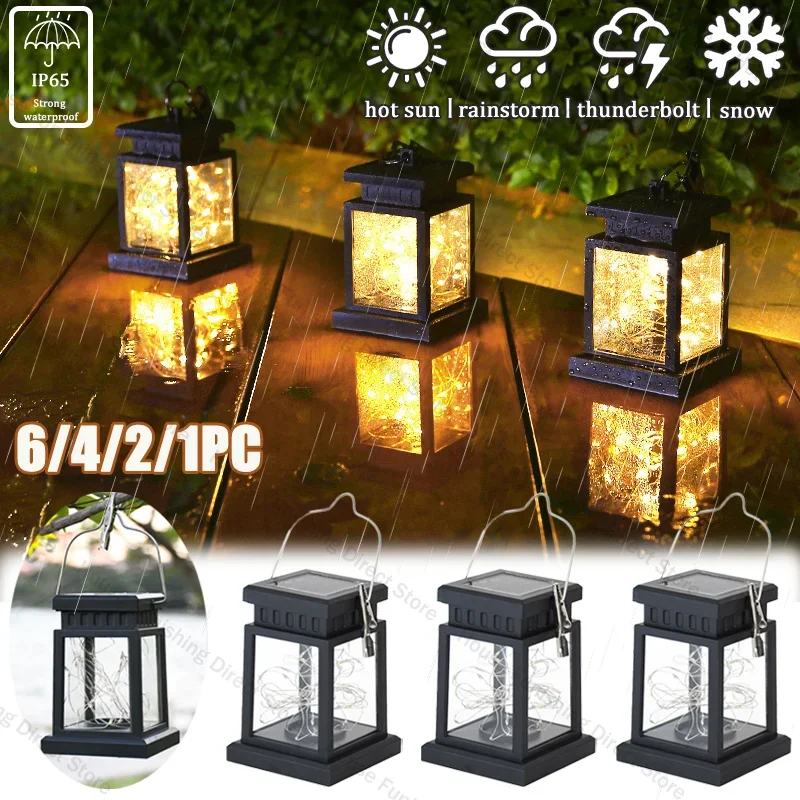 

Садовый декор, уличные солнечные фонари, водонепроницаемая подвесная лампа-свеча с ручкой, портативное декоративное освещение дорожки