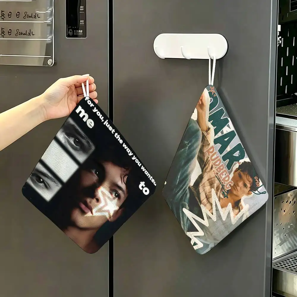 RAP O-Omar R-Rudberg Polyester Cotton Hanging Hand Towel, Super Absorbent Hand Wiping Towel for Daily Household Use