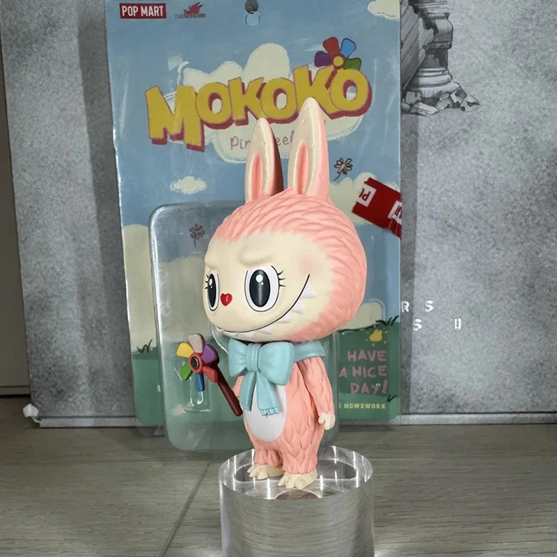 

POP MART Pink Mokoko Windmill Handheld Hanging Card Series: Милая и интересная коллекционная игрушка-сюрприз, подарки на день рождения