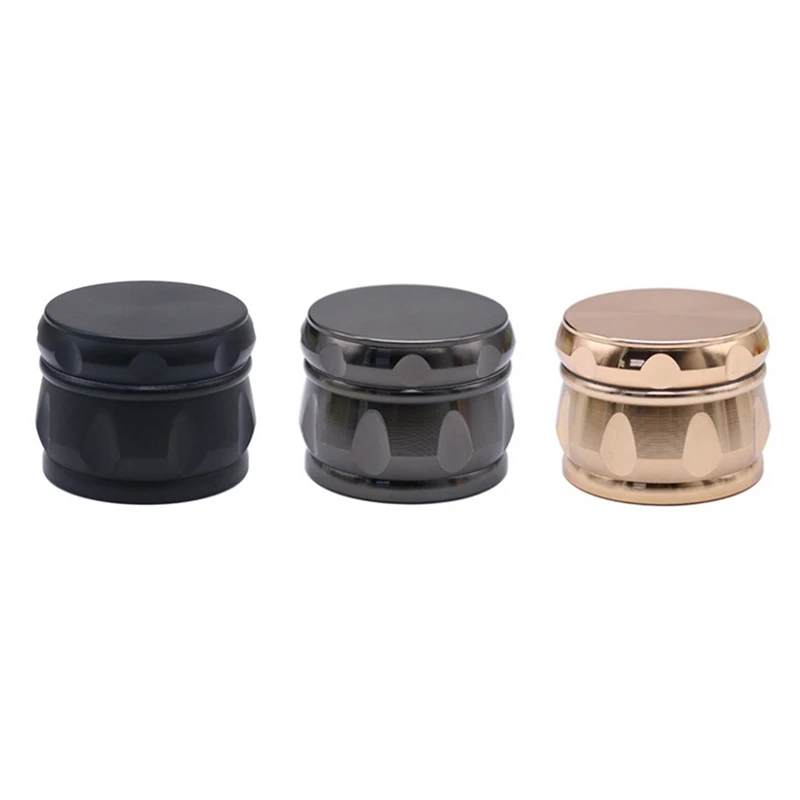 Spice Grinder 4 Layers Grinder 2.5 Inch, Spice Grinder, Food Mill Zinc Alloy Smooth Grinding