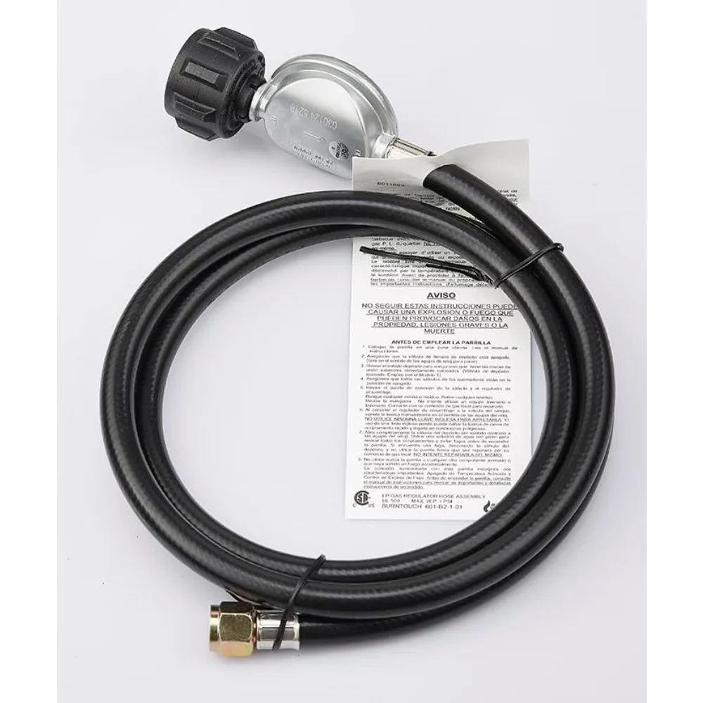 موقد بروبان بشعلة واحدة، موقد غاز محمول مع خرطوم محول البروبان، قيمة حرارية عالية 15000 وحدة حرارية بريطانية، حماية الصمام الذكي لـ