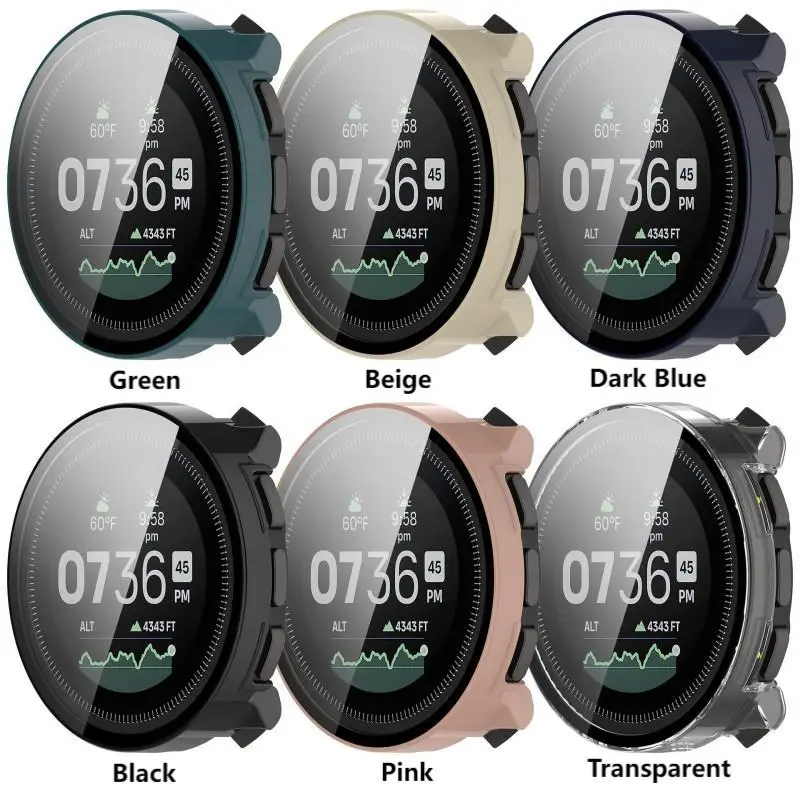 PC+ Tempered Glass Case for Suunto VERTICAL Samrt Watch Strap Full Coverage Bumper Suunto Vertical Protective  Screen Protector